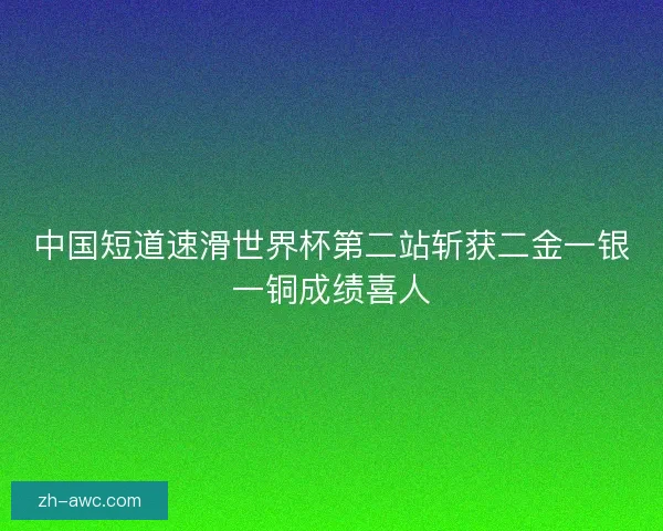 中国短道速滑世界杯第二站斩获二金一银一铜成绩喜人